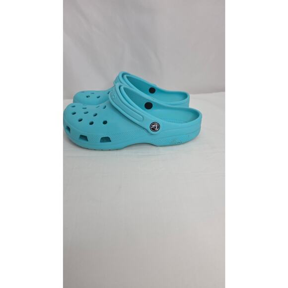 CROCS Turquoise Unisex Slip on Clogs Shoes Sandals Women's 8 - Picture 5 of 11